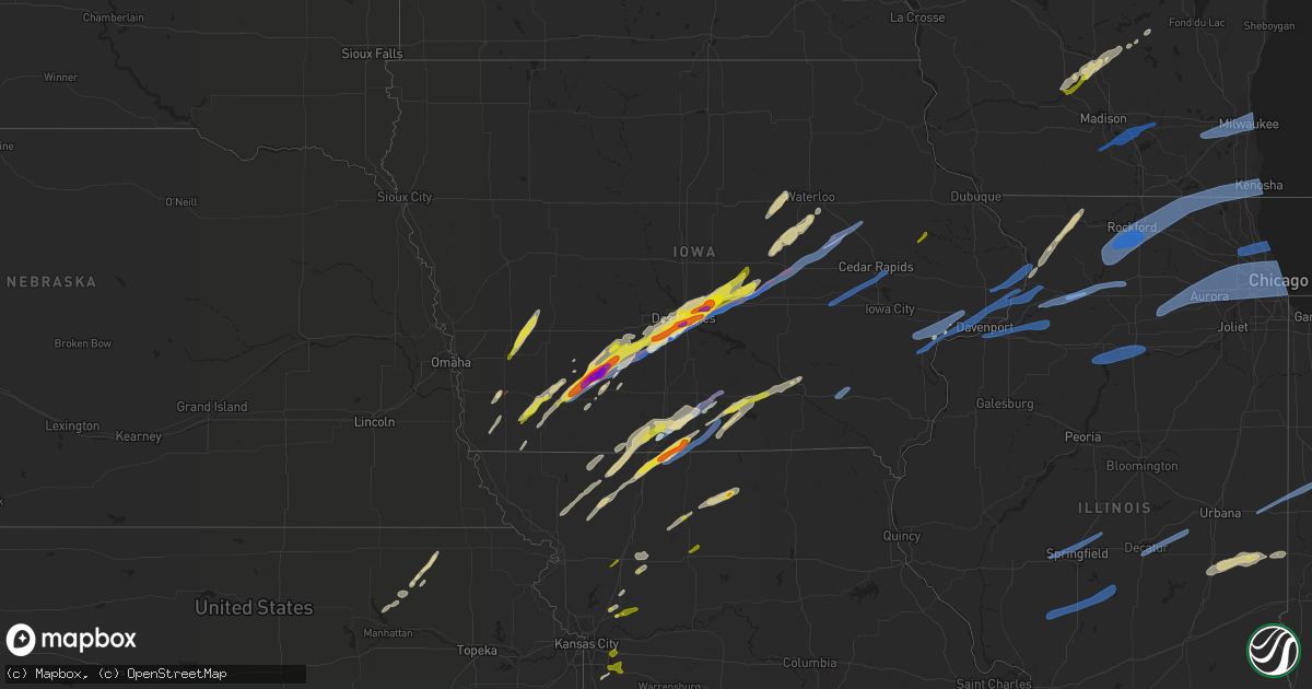 Hail map on March 5, 2022
