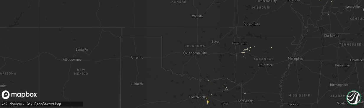 Hail map in Oklahoma on March 5, 2024