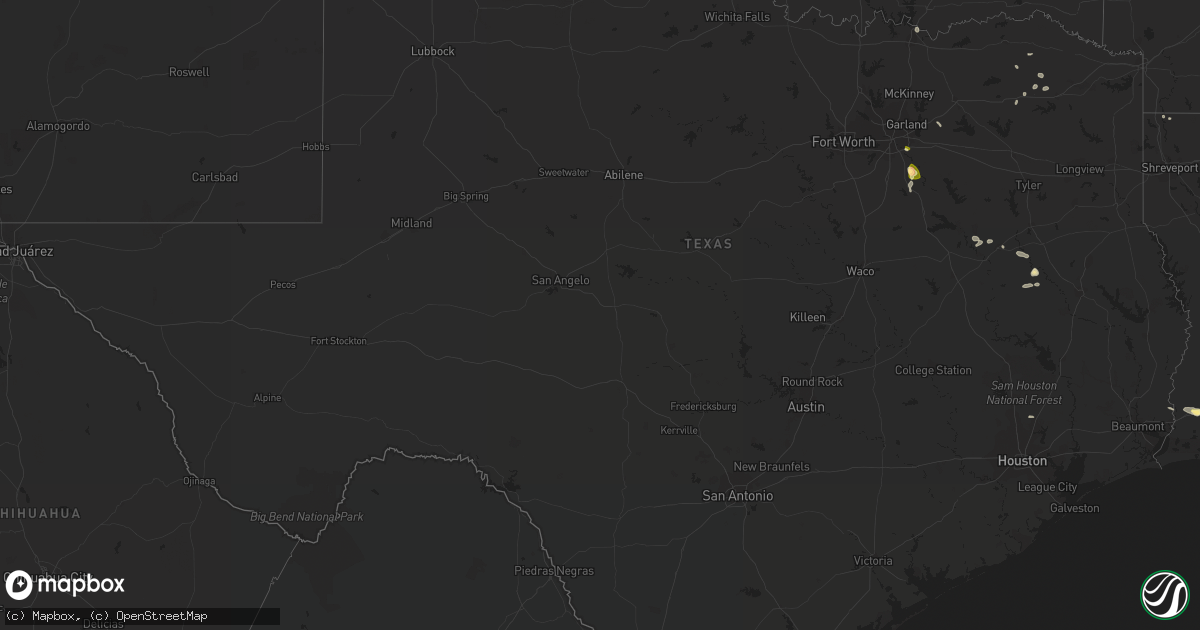 Hail map in Texas on March 5, 2024