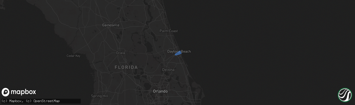 Hail map in Daytona Beach, FL on March 5, 2025