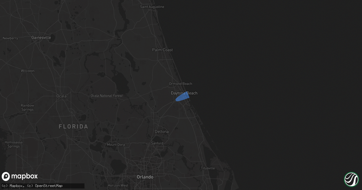 Hail map in Daytona Beach, FL on March 5, 2025