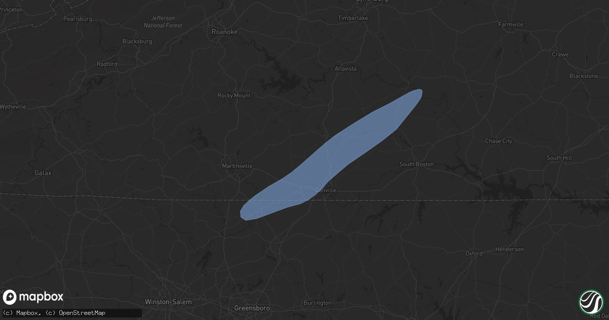 Hail map in Dry Fork, VA on March 5, 2025