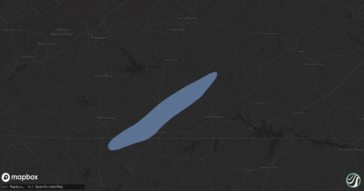 Hail map in Java, VA on March 5, 2025