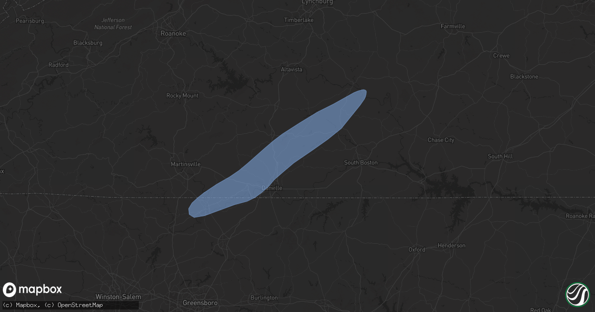 Hail map in Keeling, VA on March 5, 2025