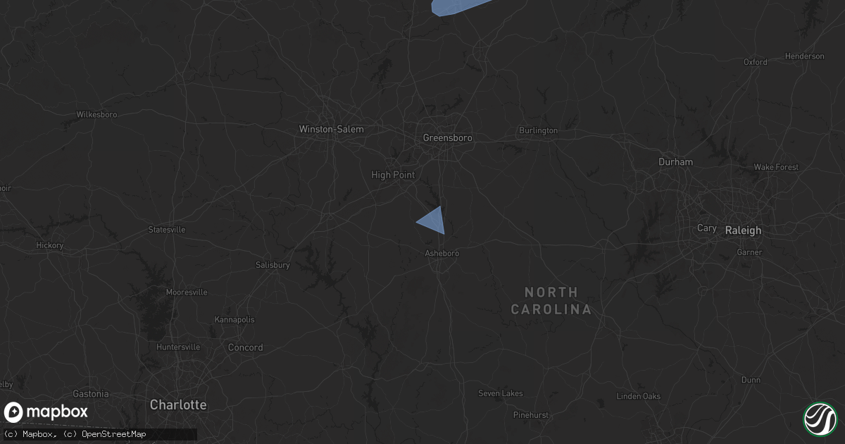 Hail map in Sophia, NC on March 5, 2025