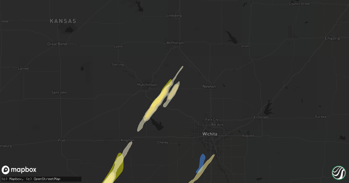 Hail map in Burrton, KS on March 5, 2026