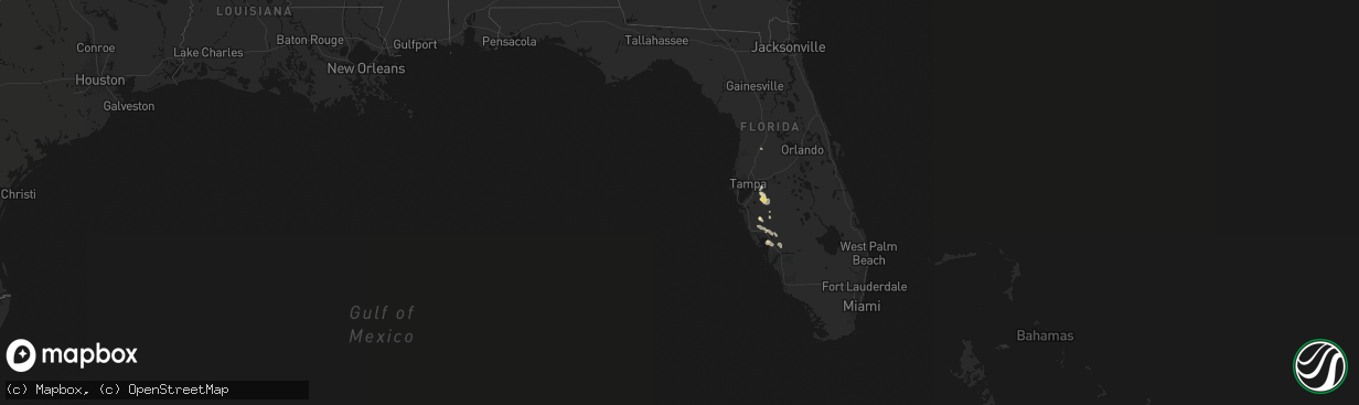 Hail map in Florida on March 5, 2026