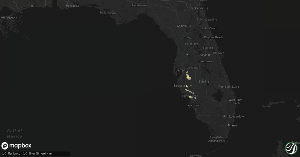Hail map in Florida on March 5, 2026