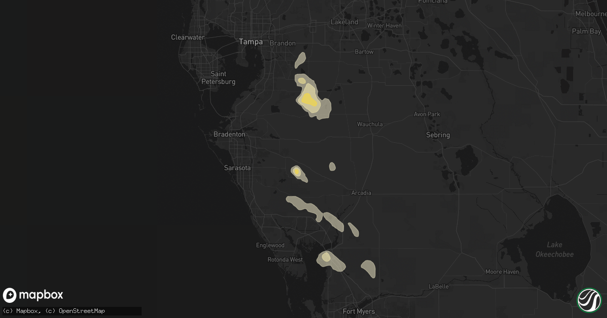 Hail map in Myakka City, FL on March 5, 2026