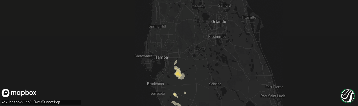 Hail map in Plant City, FL on March 5, 2026