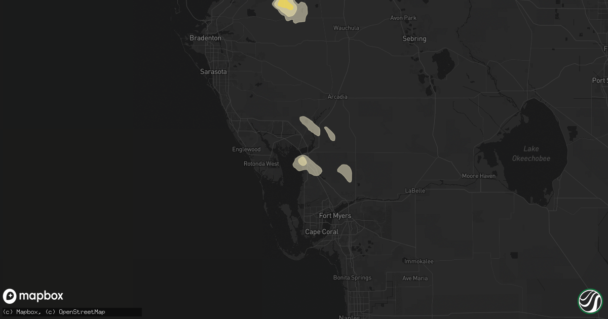 Hail map in Punta Gorda, FL on March 5, 2026