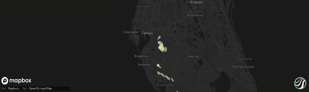 Hail map in Wimauma, FL on March 5, 2026