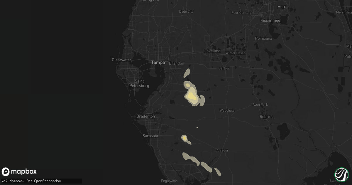 Hail map in Wimauma, FL on March 5, 2026