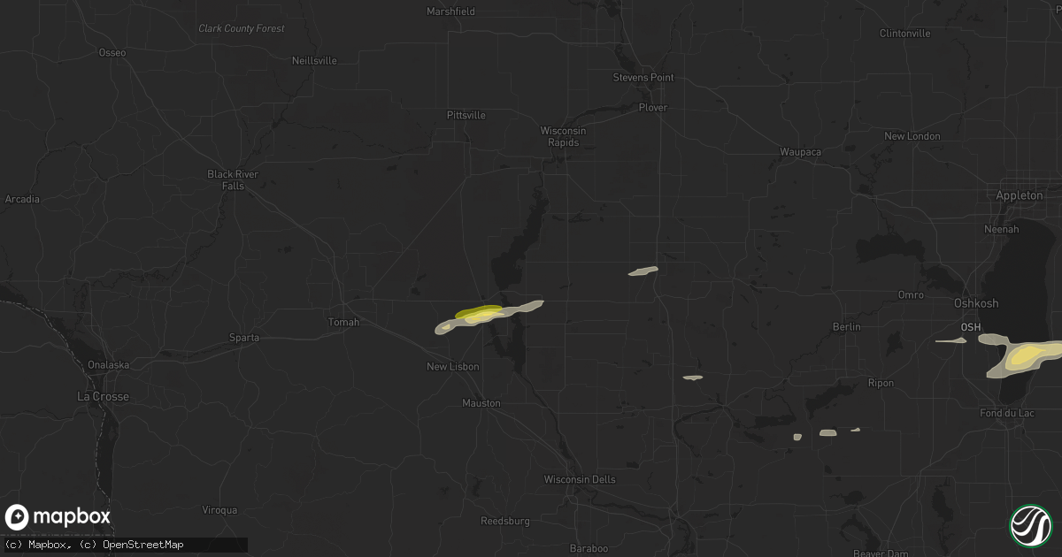 Hail map in Arkdale, WI on March 6, 2016