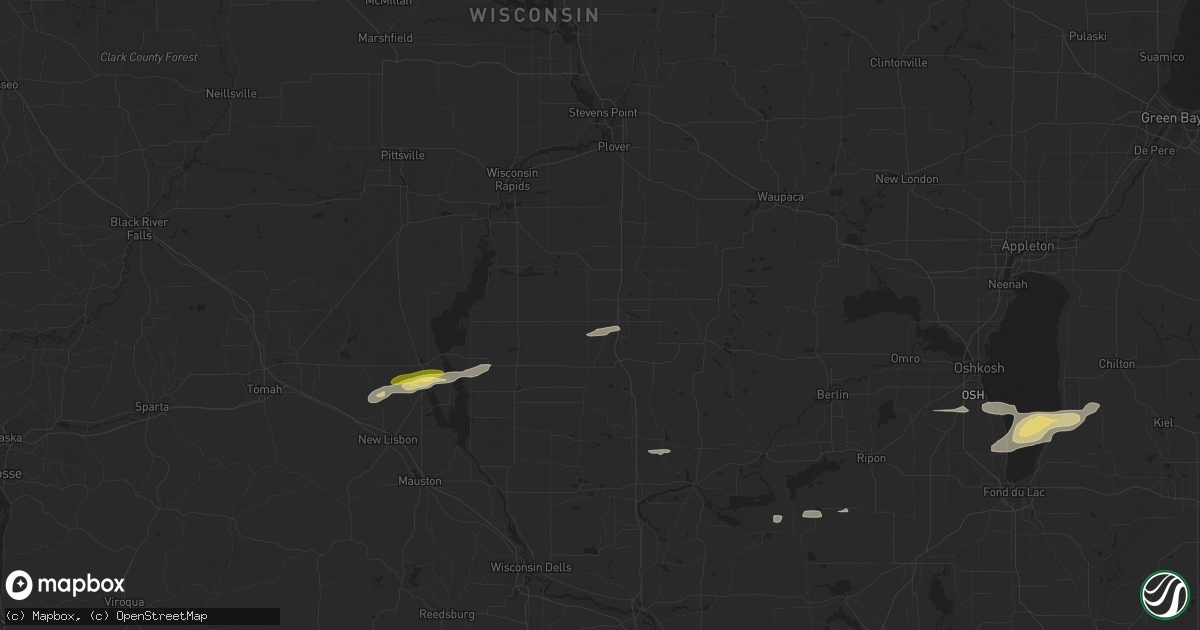 Hail map in Hancock, WI on March 6, 2016