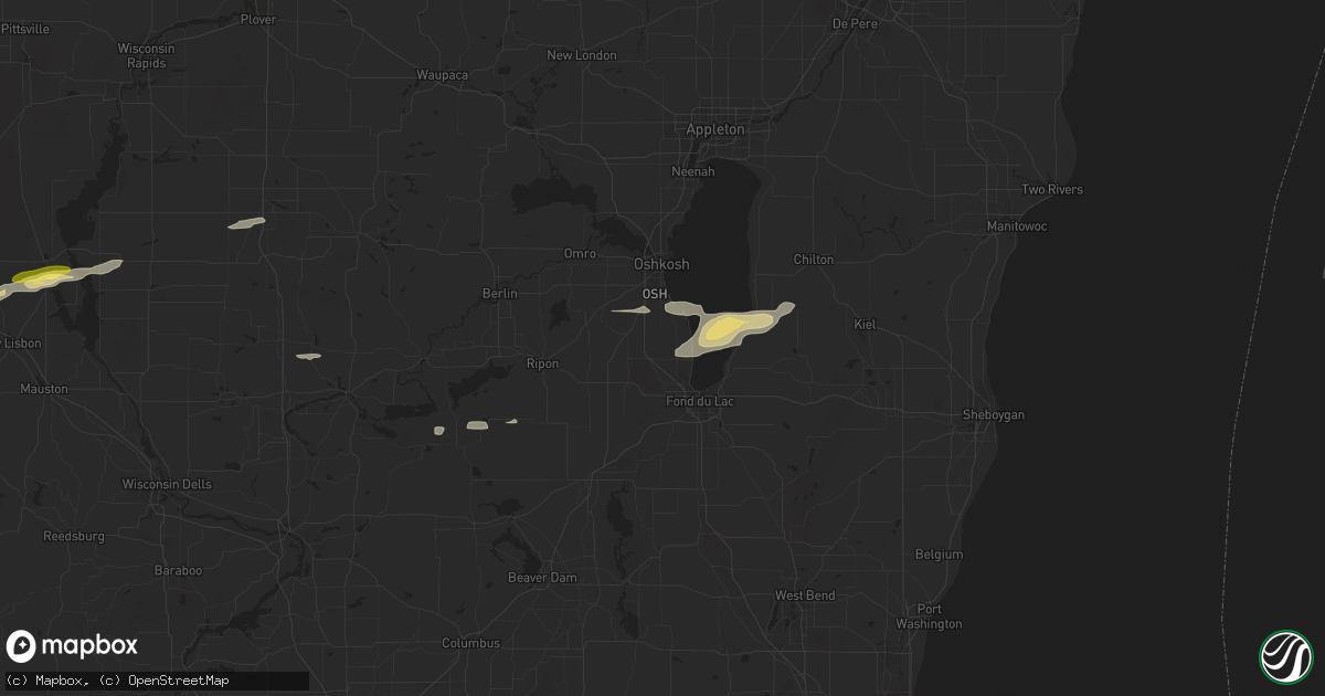 Hail map in Van Dyne, WI on March 6, 2016