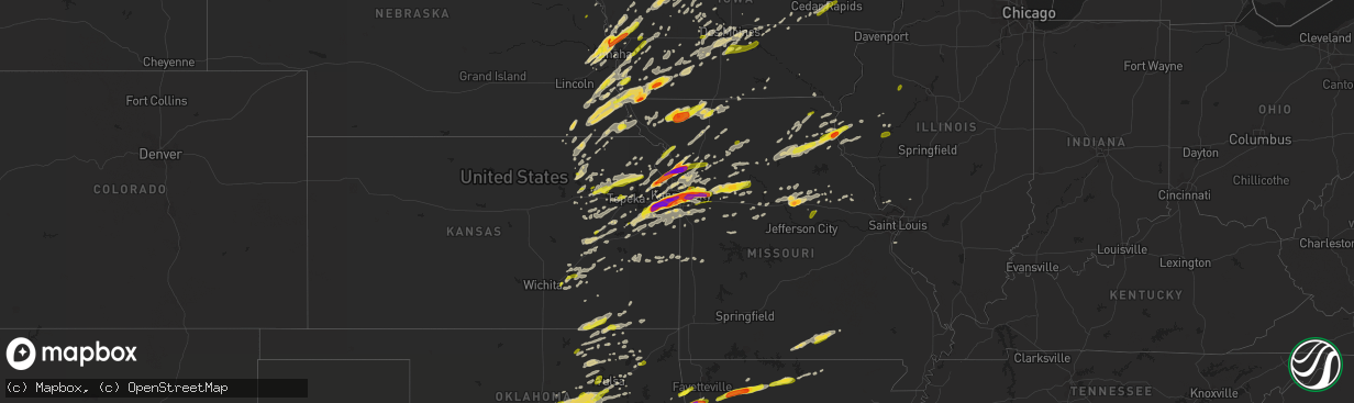 Hail map on March 6, 2017