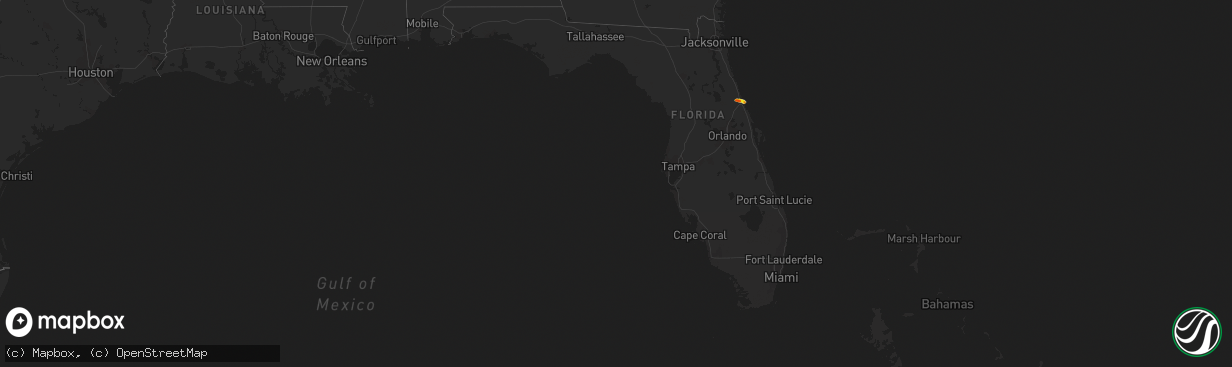 Hail map in Florida on March 6, 2021