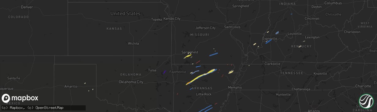 Hail map on March 6, 2022