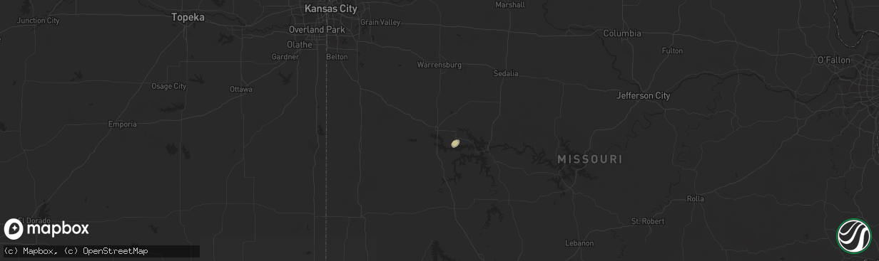 Hail map in Clinton, MO on March 6, 2024