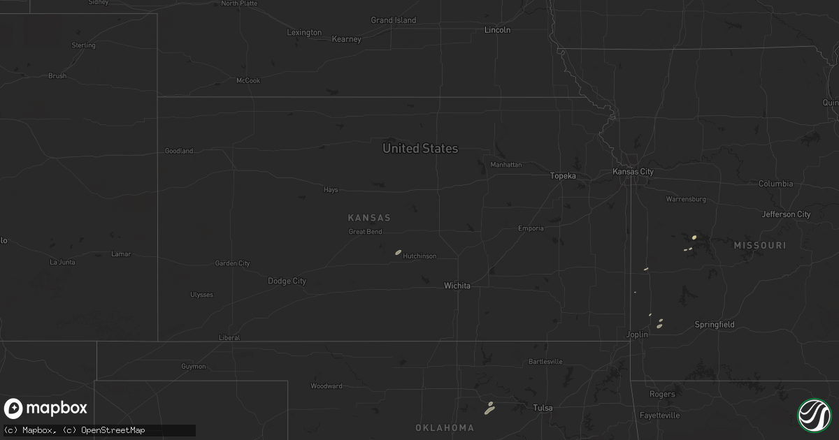 Hail map in Kansas on March 6, 2024