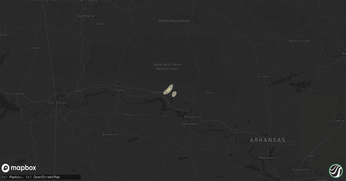 Hail map in Lamar, AR on March 6, 2024
