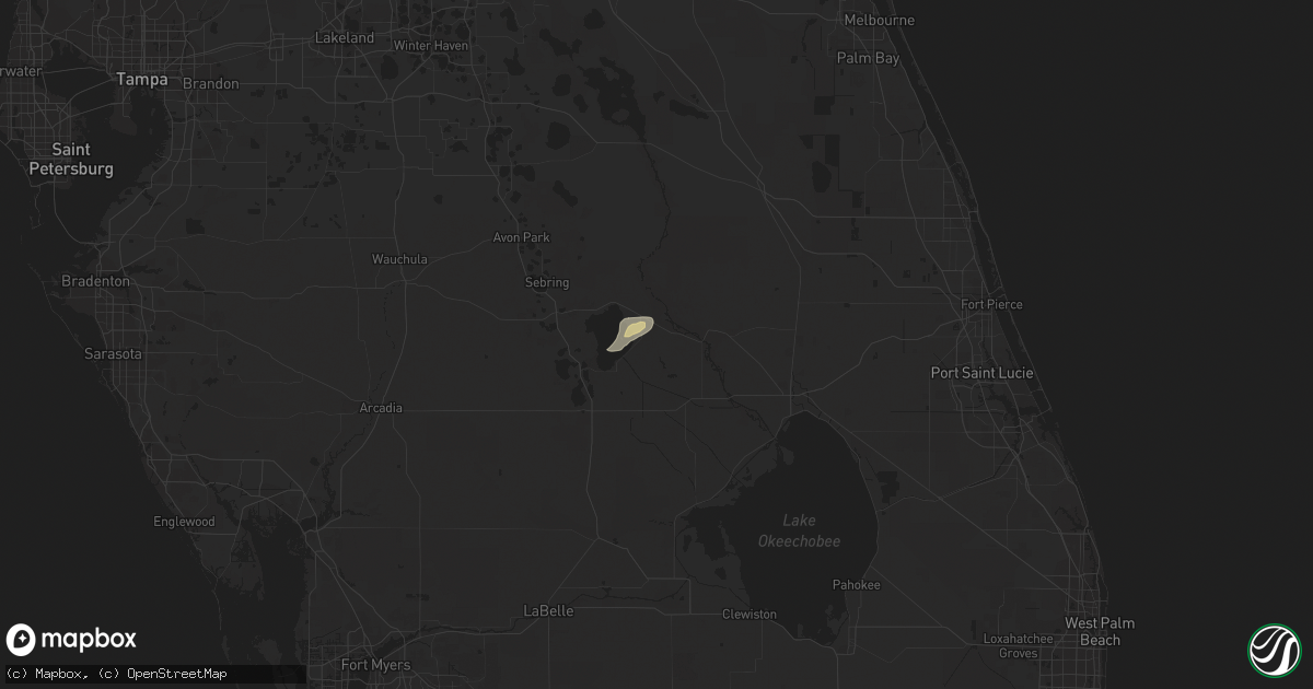 Hail map in Lorida, FL on March 6, 2024