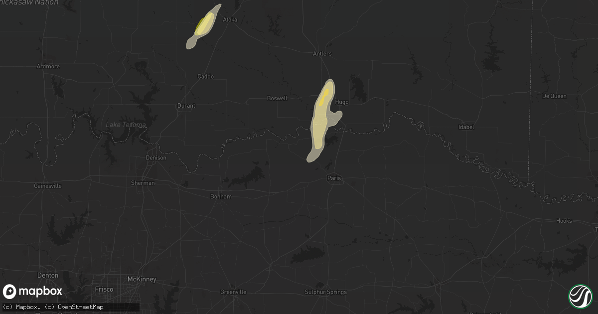 Hail map in Sumner, TX on March 6, 2024
