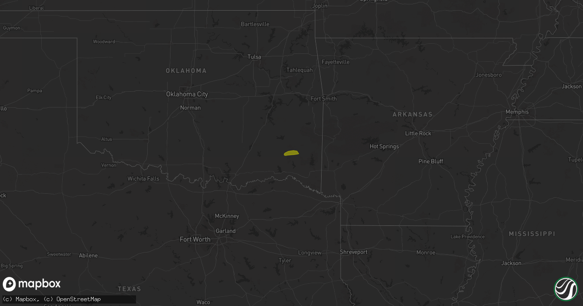 Hail map on March 6, 2025