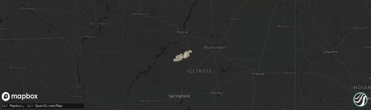Hail map in Delavan, IL on March 6, 2026