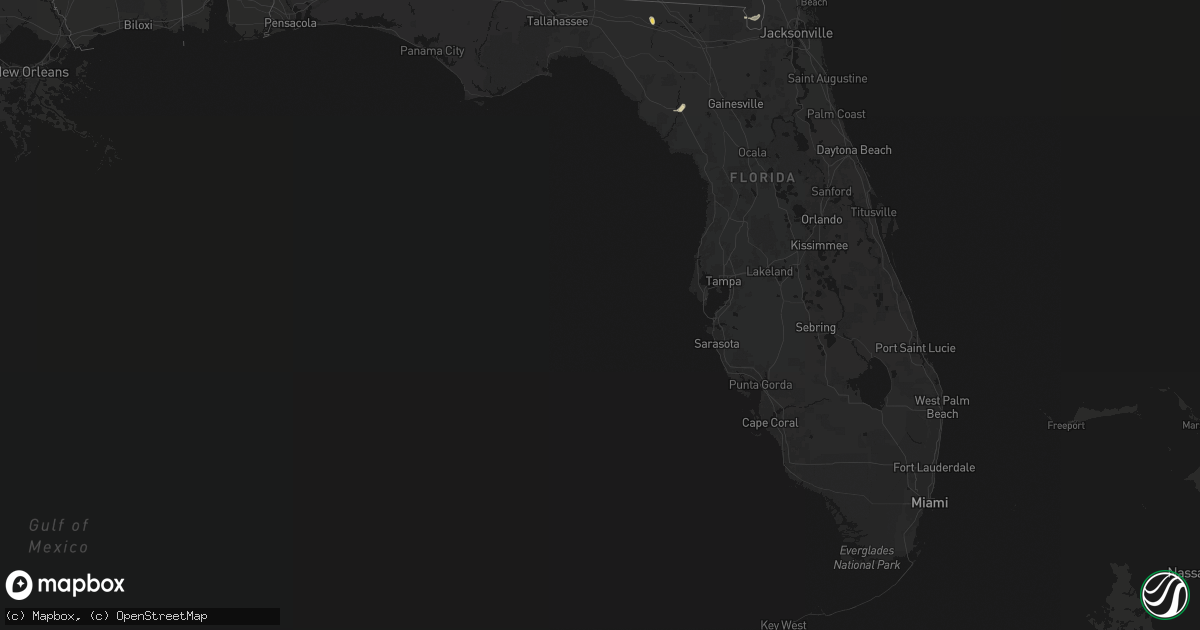 Hail map in Florida on March 6, 2026