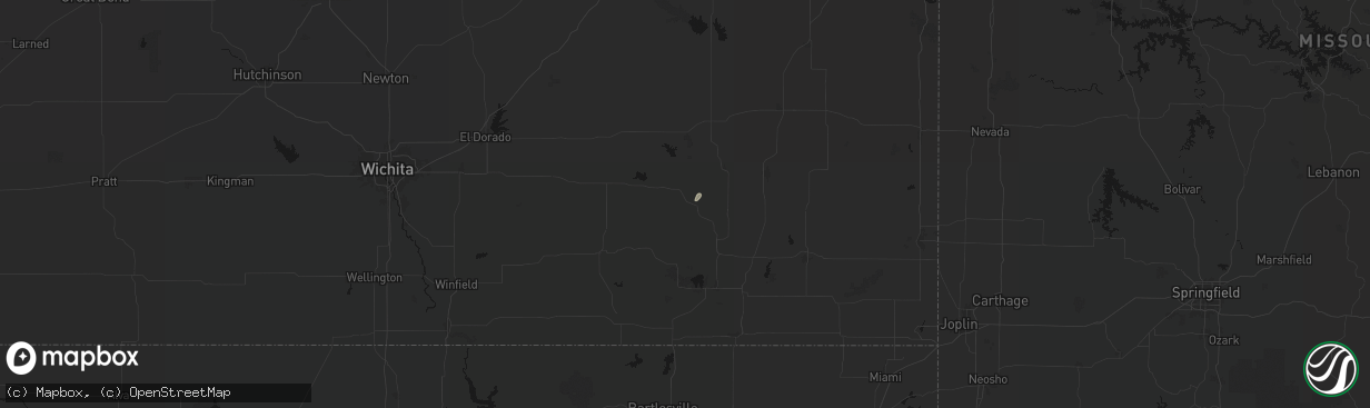 Hail map in Fredonia, KS on March 6, 2026