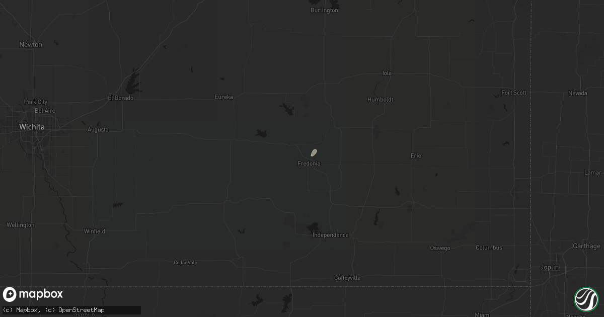 Hail map in Fredonia, KS on March 6, 2026