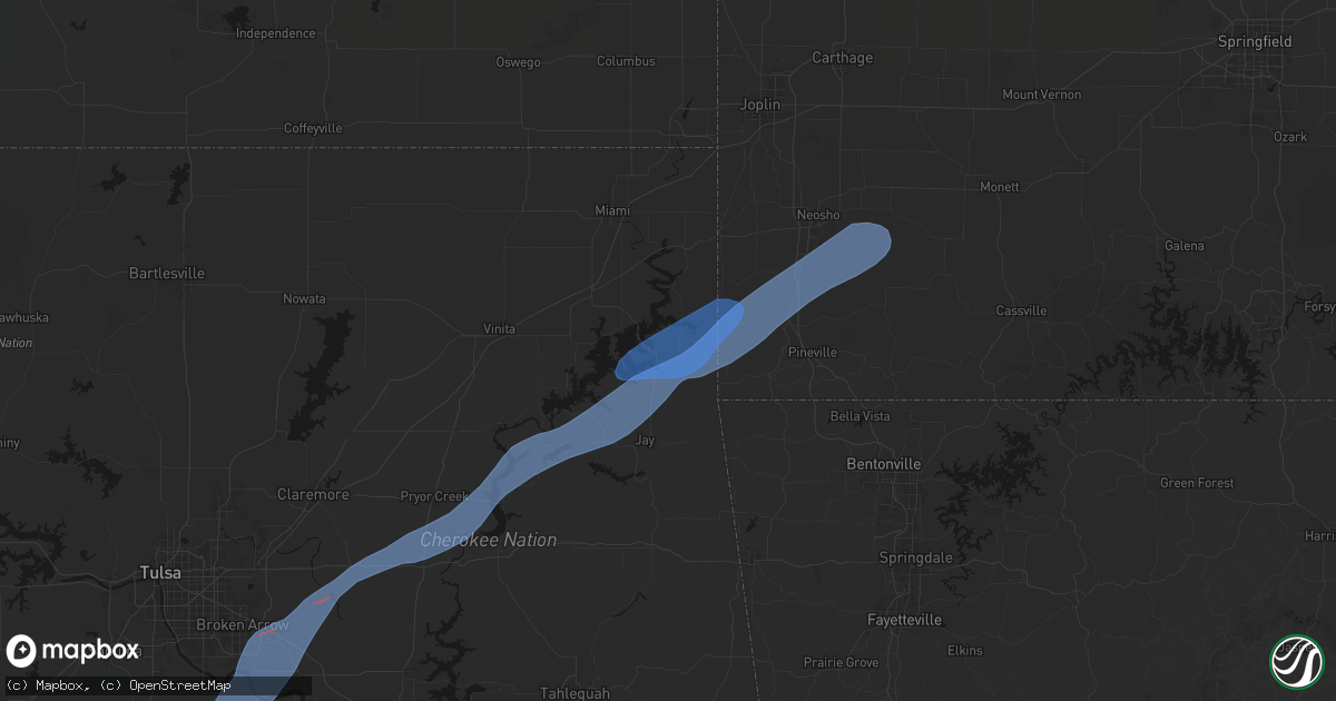 Hail map in Grove, OK on March 6, 2026