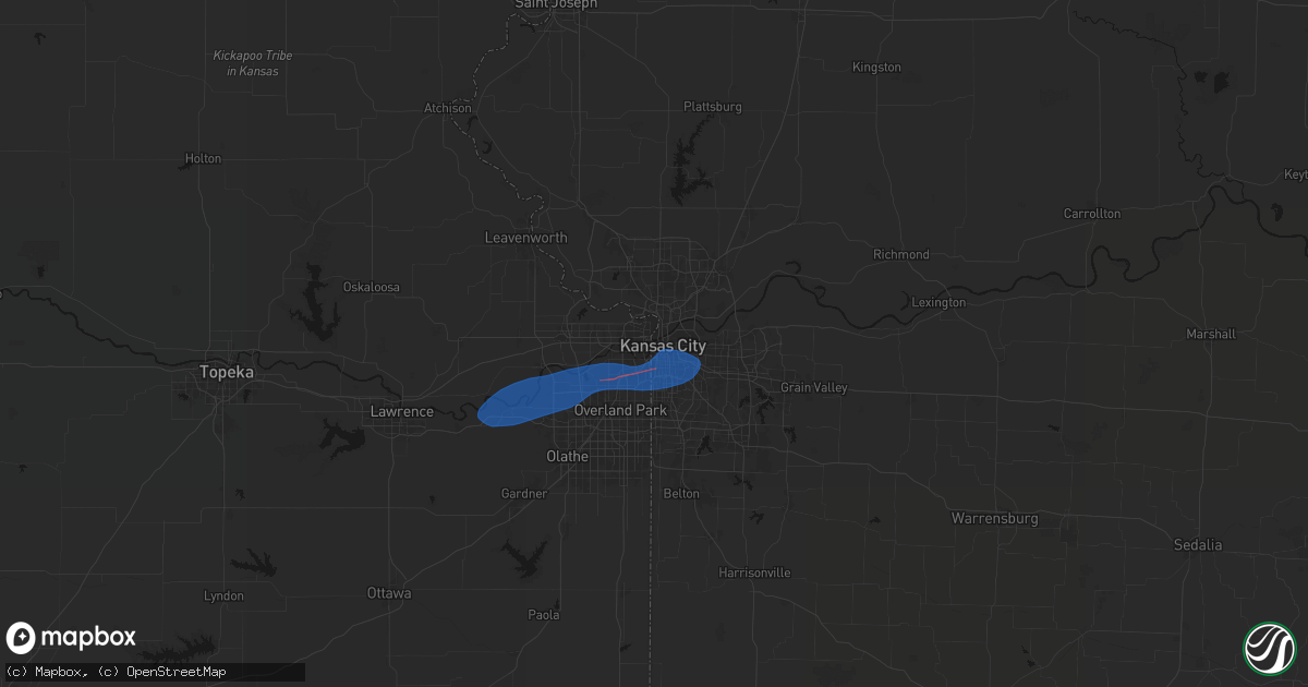 Hail map in Kansas City, MO on March 6, 2026