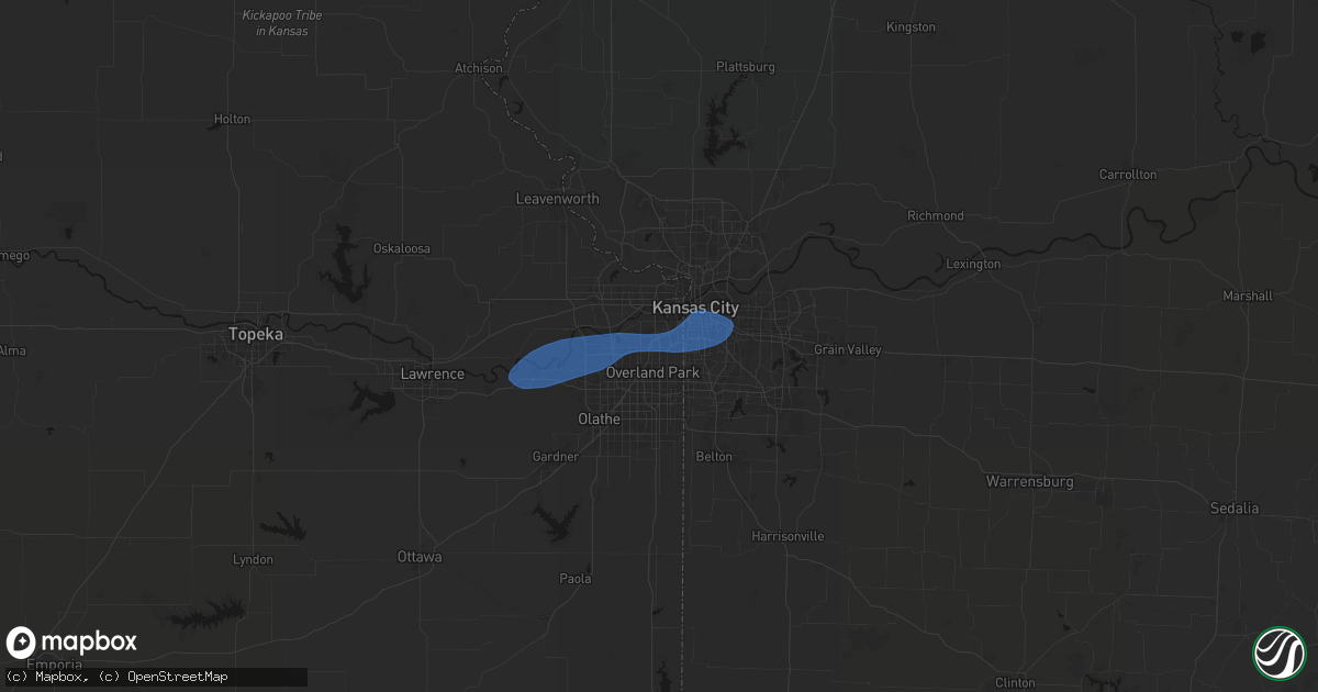 Hail map in Mission, KS on March 6, 2026
