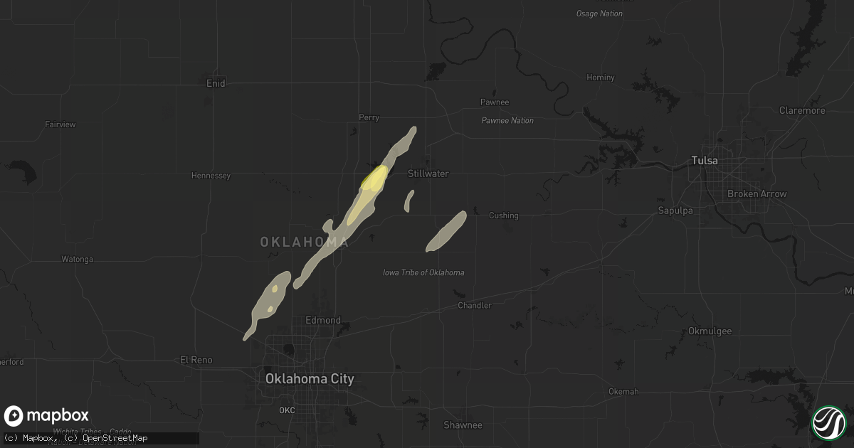Hail map in Perkins, OK on March 6, 2026