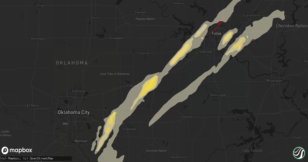 Hail map in Stroud, OK on March 6, 2026