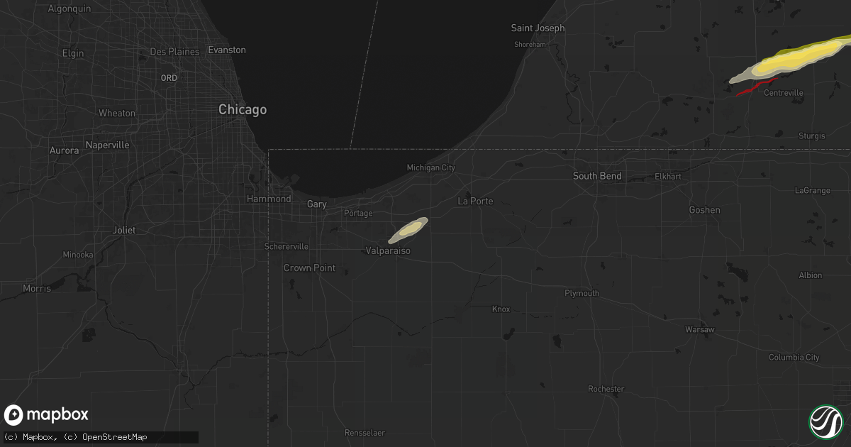 Hail map in Westville, IN on March 6, 2026