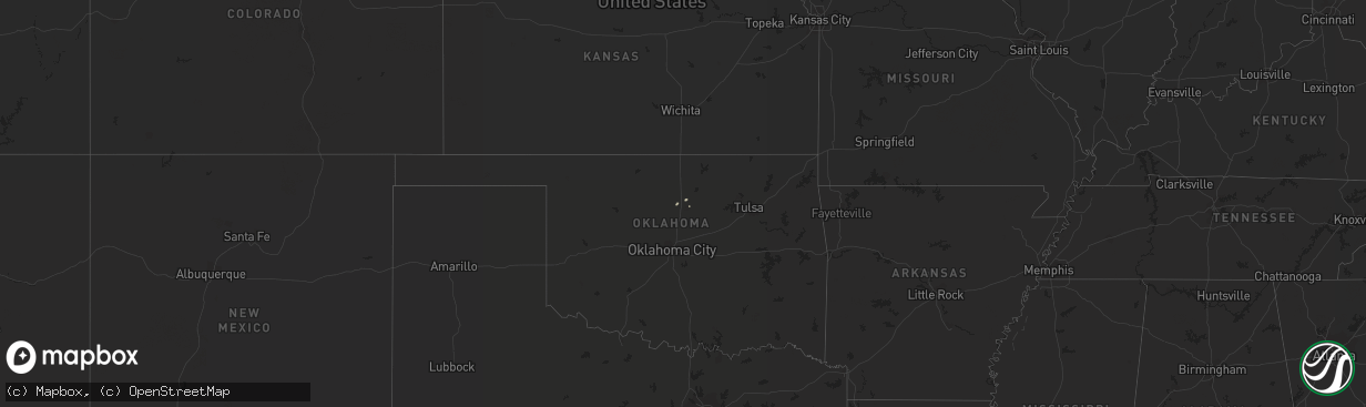 Hail map in Oklahoma on March 7, 2011