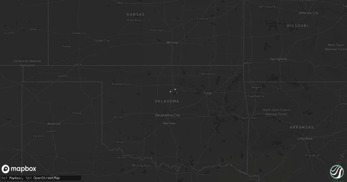 Hail map in Oklahoma on March 7, 2011