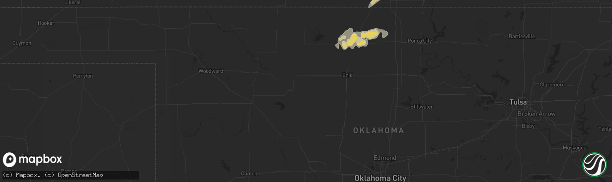 Hail map in Altus, OK on March 7, 2012