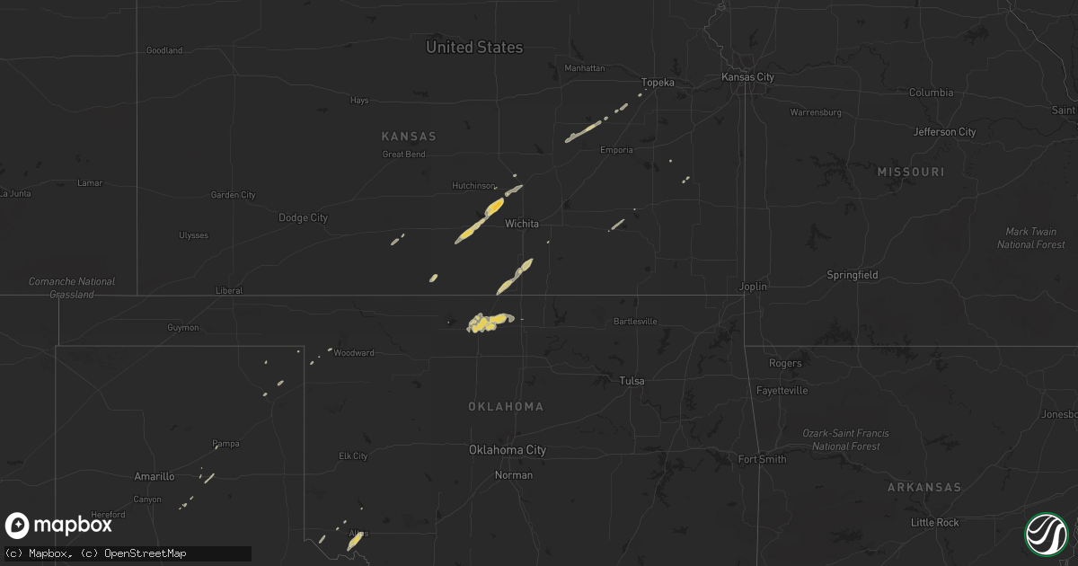 Hail map on March 7, 2012