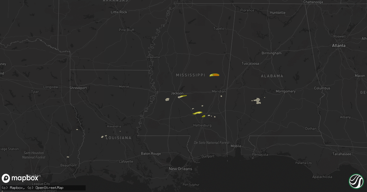 Hail map on March 7, 2017