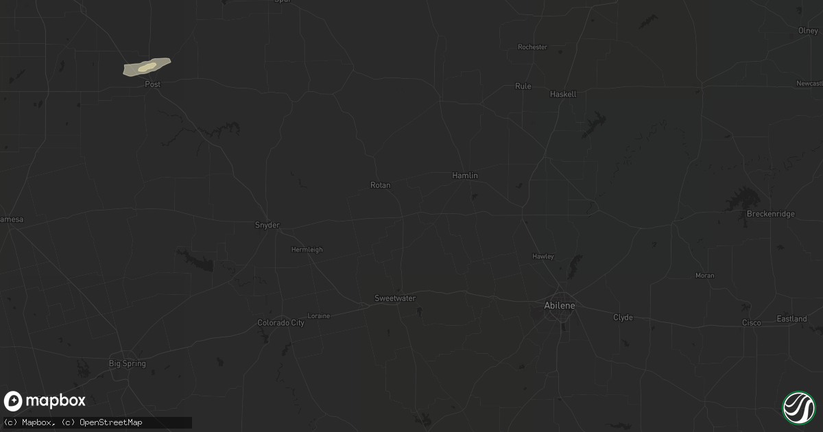 Hail map in Seymour, TX on March 7, 2023