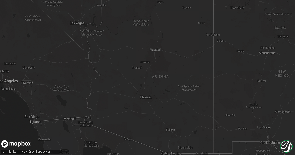 Hail map in Arizona on March 7, 2024