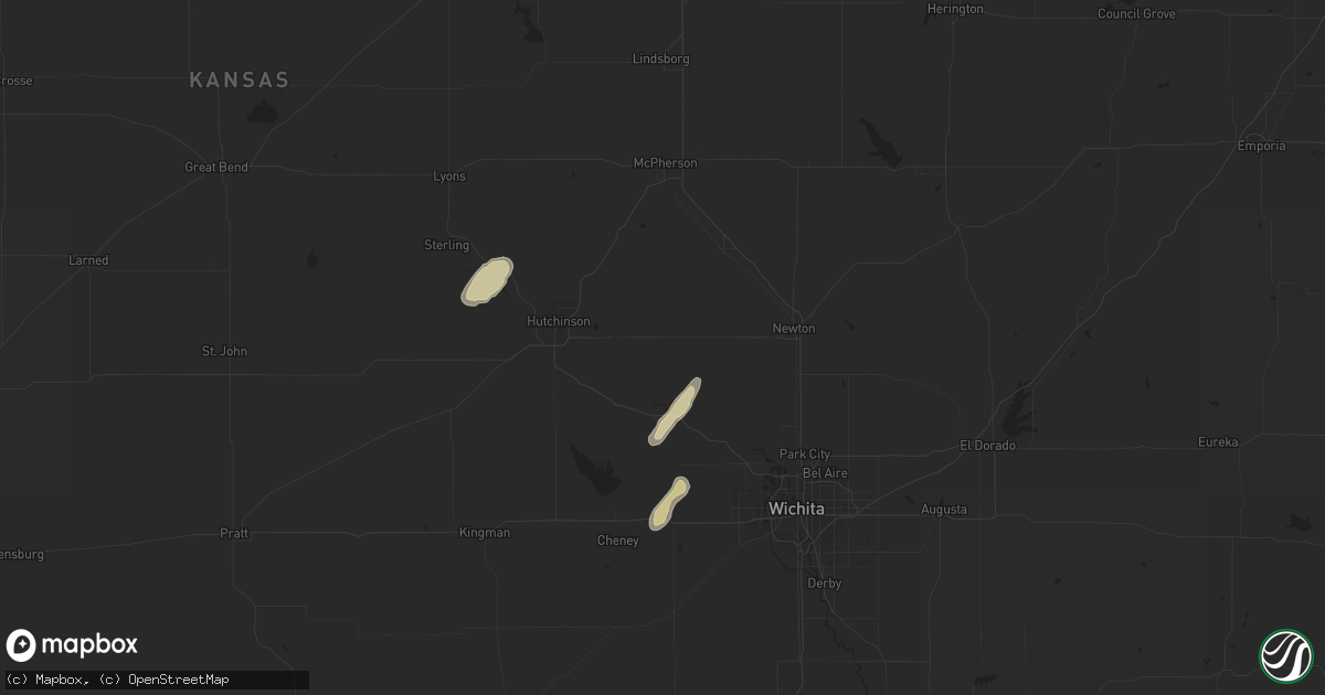 Hail map in Burrton, KS on March 7, 2024