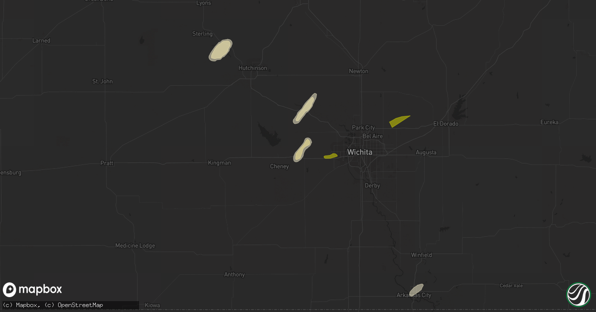 Hail map in Garden Plain, KS on March 7, 2024