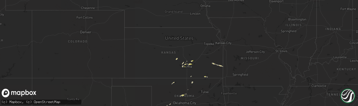 Hail map in Kansas on March 7, 2024