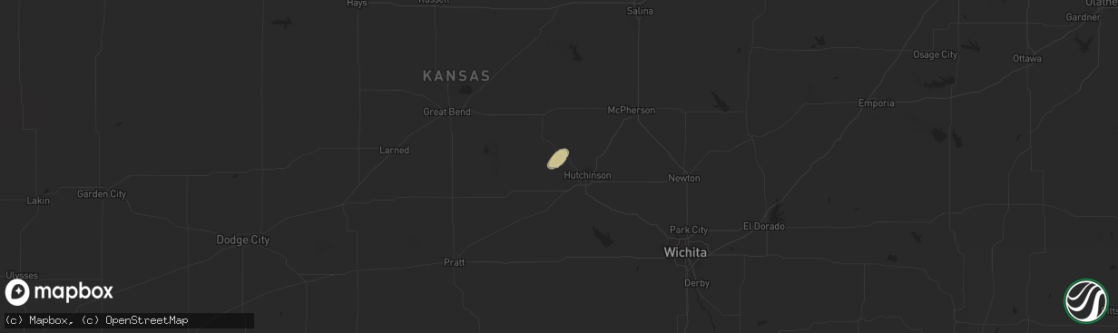 Hail map in Nickerson, KS on March 7, 2024